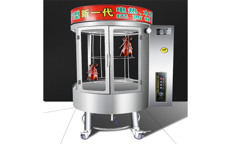 泛泰850型烤鴨爐商用自動(dòng)旋轉(zhuǎn)全燃?xì)鈭A桶燒鴨機(jī)烤雞烤魚(yú)烤禽箱方